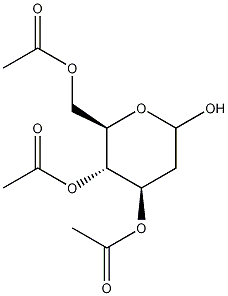 3,4,6-O-三乙酰基-2-脱氧-D-葡萄糖结构式