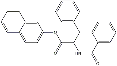 N-苯甲酰-DL-苯丙氨酸 2-萘基酯结构式