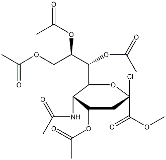 脱氧氯代乙酰神经氨酸甲酯四醋酸酯结构式